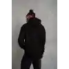 Erkek Düz Kapüşonlu Sweat - Siyah