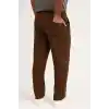 Erkek Keten Pantolon – Cepli, Beli Lastikli ve Bağcıklı, Nefes Alan Rahat Kalıp, Yazlık ve Baharlık Günlük Giyim, Şık & Konforlu Boru Paça Model - Kahverengi