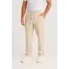 Erkek Keten Pantolon – Cepli, Beli Lastikli ve Bağcıklı, Nefes Alan Rahat Kalıp, Yazlık ve Baharlık Günlük Giyim, Şık & Konforlu Boru Paça Model - Bej