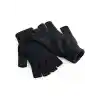Erkek Kısa Parmaksız Triko Eldiven - Siyah