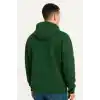 Erkek Ovarsize Kapüşonlu Swetshirt Kanguru Çepli Cıtcıtlı 3 iplik Şardonlu Hoodie - Haki