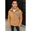 Erkek Polar Fermuarlı Sweatshirt – Kapüşonsuz, Cepli, Yumuşak Dokulu, Oversize Rahat Kalıp, Kışlık Sıcak Tutan Fermuarlı Üst - Kahverengi