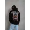 Erkek SCHOOL BOY Baskılı Kapüşonlu Sweat - Siyah