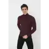 Erkek Tam Boğazlı Fitilli Likrali Koşkorse Badi - Bordo