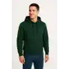 Erkek Üç İplik Kapüşonlu Kanguru Cepli SweatShirt hoodie - Haki