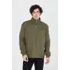Erkek Yarım Fermuarlı Baskılı Sweat - Yeşil