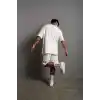 Erkek Alev Baskılı İkili Şortlu Takım - Beyaz
