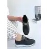 Fiert Siyah Cilt Bağcıklı Spor Ayakkabı