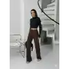 Fitilli şardonlu pantolon kahve a4058