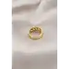 Gold Renk Metal Zincir Model Taşlı Kadın Yüzük