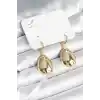 Gold Renk Pirinç Damla Model Kadın Küpe