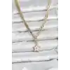 Gold Renk Pirinç Yıldız Model Kadın Kolye