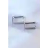 Gümüş Renk Kare Model Zirkon Taşlı Pirinç Kadın Küpe
