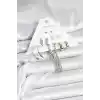 Gümüş Renk Pirinç 6 Çiftli Kadın Küpe Seti
