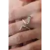 Gümüş Renk Yılan Figür Zirkon Taş Detay Kadın Yüzük