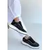 Hawer Siyah Cilt Bağcıklı Spor Ayakkabı