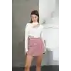 İki düğmeli şort etek pembe h26414