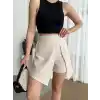 İki düğmeli şort etek S24046