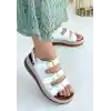 Jatay Beyaz Cilt Sandalet