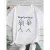 Kadın Beyaz Ive Got Your Back Grafik Tişört - Eğlenceli Çubuk Tasarımlı Oversize Günlük Kısa Kollu Tişört, Polyester Örgü, Yuvarlak Yaka, İlkbahar ve Yaz için Mükemmel, Günlük Giyim Tişört | Eğlenceli Tasarım | Polyester Kumaş - Beyaz