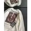 Kadın Bisiklet Yaka Baskılı SweatShirt - Beyaz