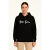 Kadın Kapşonlu Sweatshirt – Oversize Üç İplik Şardonlu Hoodie, “Other Lives” Ön & Arka Baskılı, Kanguru Cepli, Kışlık Rahat Günlük Stil- Siyah