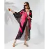 Kadın Rahat Kesim Şifon Kimono - Siyah