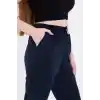 Kadın Tam Kalıp Basic Eşofman Pantolon - Lacivert
