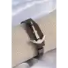 Kahverengi Deri Model Gümüş Renk Çapa Figür Erkek Bileklik