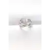 Kalın Silver Renk Ayarlanabilir Yüzük