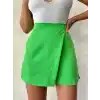 Kapaklı şort etek yeşil s24901