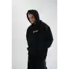 Kapşonlu Double Oversize Dijital Patchli SweatShirt - Siyah