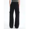 Kargo cep jeans pantolon siyah