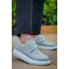 KB-003 Kuback Gri Süet Bağcıklı  Günlük Erkek Ayakkabı
