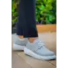 KB-003 Kuback Gri Süet Bağcıklı  Günlük Erkek Ayakkabı