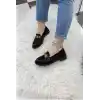 KB-021 Kuback Siyah Triko Siyah Taban U Toka  Günlük Kadın Ayakkabı