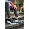 KB-056 Kuback Siyah Rugan Beyaz Yüksek Taban Günlük Spor Ayakkabı