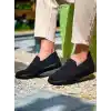 KB-114  Kuback Siyah Triko Siyah  Yüksek Taban Bağcıksız Günlük Erkek Ayakkabı