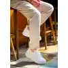 KB-116 Kuback Beyaz Bağcıklı Triko Günlük Erkek Ayakkabı