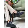 KB-116 Kuback Siyah Siyah Taban Bağcıklı Triko Günlük Erkek Ayakkabı