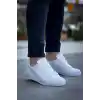 KB-122  Kuback Beyaz Cilt Yüksek Taban Bağcıklı Günlük Erkek Ayakkabı