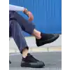 KB-CX-3 Kuback Kısa Siyah Keten Siyah Yüksek Taban Spor Ayakkabı