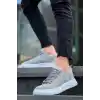 KB-X204 Kuback Gri Keten Beyaz Yüksek Taban Günlük Erkek Spor Ayakkabı
