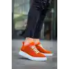 KB-X204 Kuback Turuncu Keten Beyaz Yüksek Taban Günlük Erkek Spor Ayakkabı