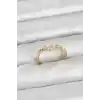 Kelebek Model Gold Renk Pirinç Kadın Yüzük