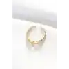 Kemer Tokası Tasarımlı Gold Renk Zirkon Taşlı Ayarlanabilir Yüzük
