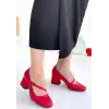 Kier Kırmızı Cilt Topuklu Ayakkabı