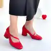 Kier Kırmızı Cilt Topuklu Ayakkabı