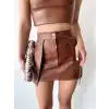 Kontrast deri etek kahve w260015