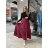Kraş etek bordo
